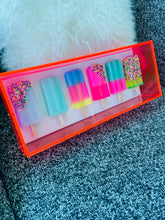 Load image into Gallery viewer, 6&quot; x 18” Neon Pink Horizontal Custom Rainbow Pop
