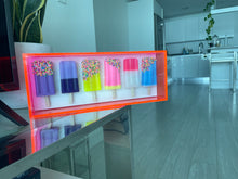 Load image into Gallery viewer, 6&quot; x 16&quot; Neon Pink Horizontal with Custom Pops
